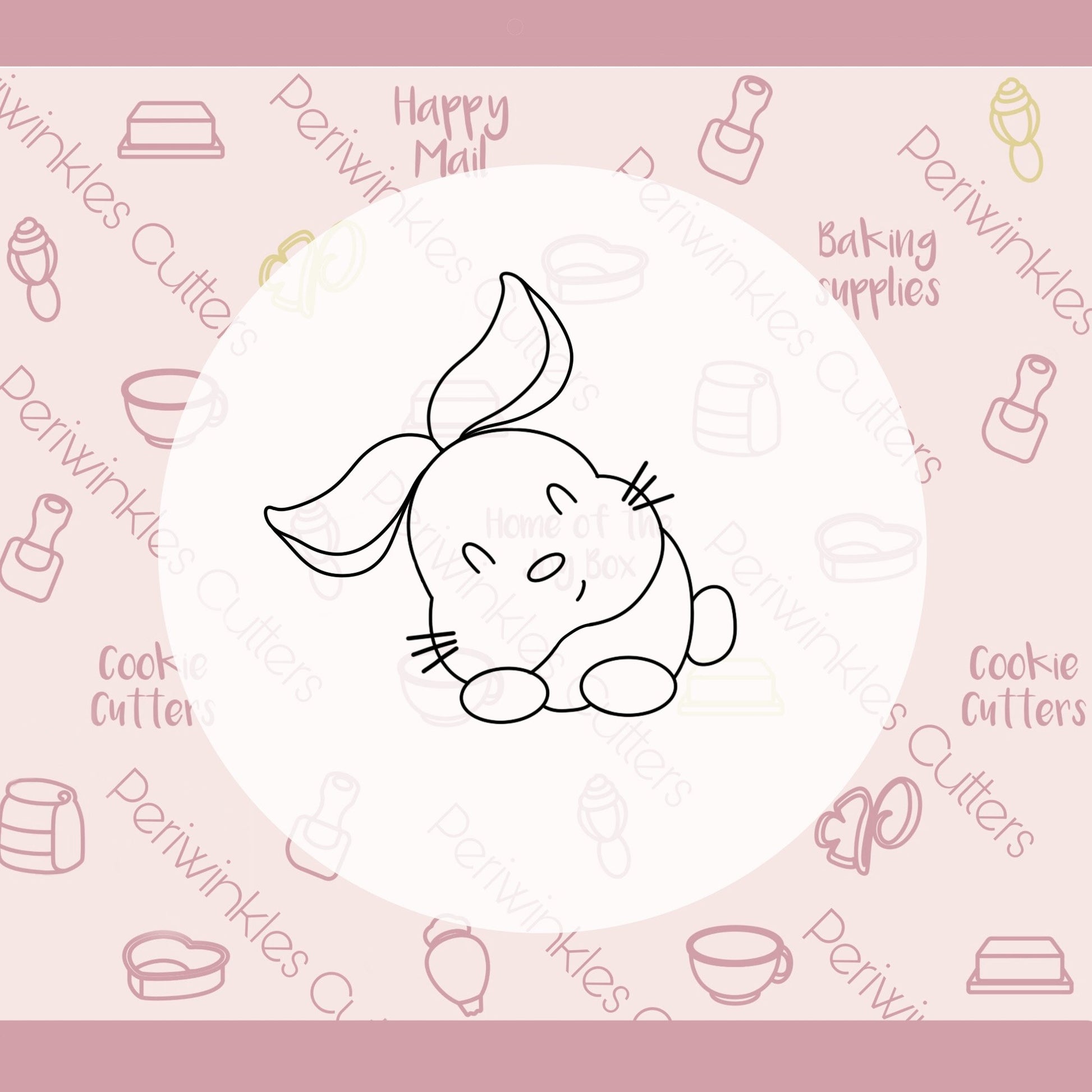 Sleepy Bunny Cookie Cutter - Periwinkles Cutters