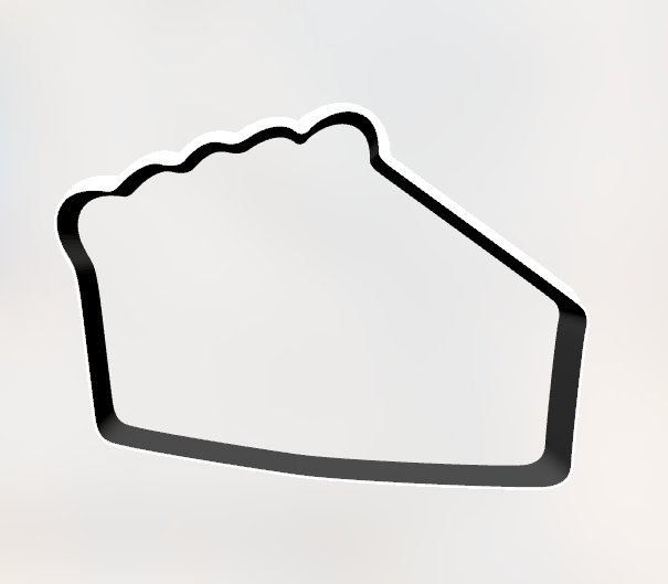 Slice of Pie 2 pieces Cookie Cutter - Periwinkles Cutters