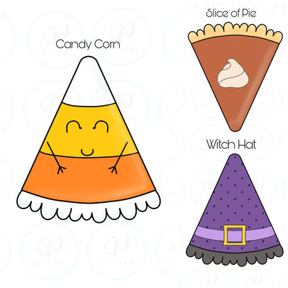 Slice of Pie - Candy Corn Cookie Cutter - Periwinkles Cutters