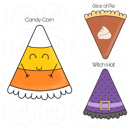 Slice of Pie - Candy Corn Cookie Cutter - Periwinkles Cutters