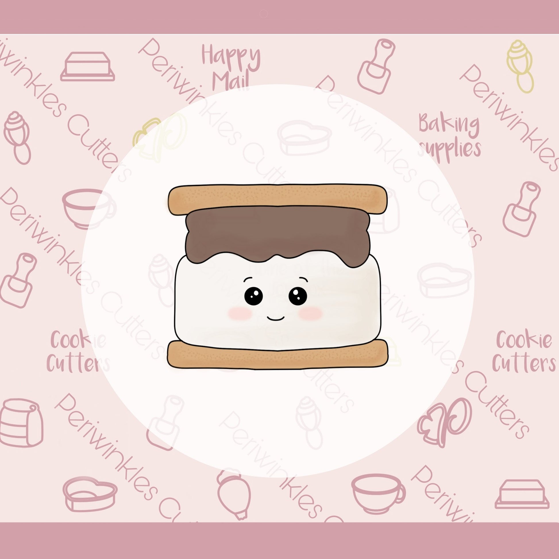 S'more Kawaii Cookie Cutter - Periwinkles Cutters
