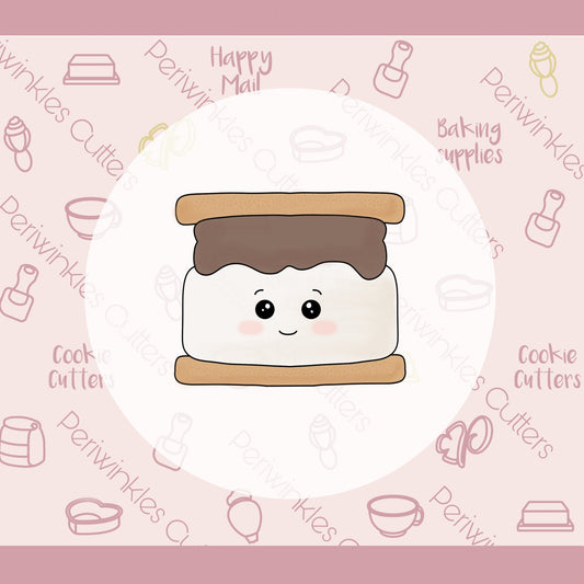 S'more Kawaii Cookie Cutter - Periwinkles Cutters