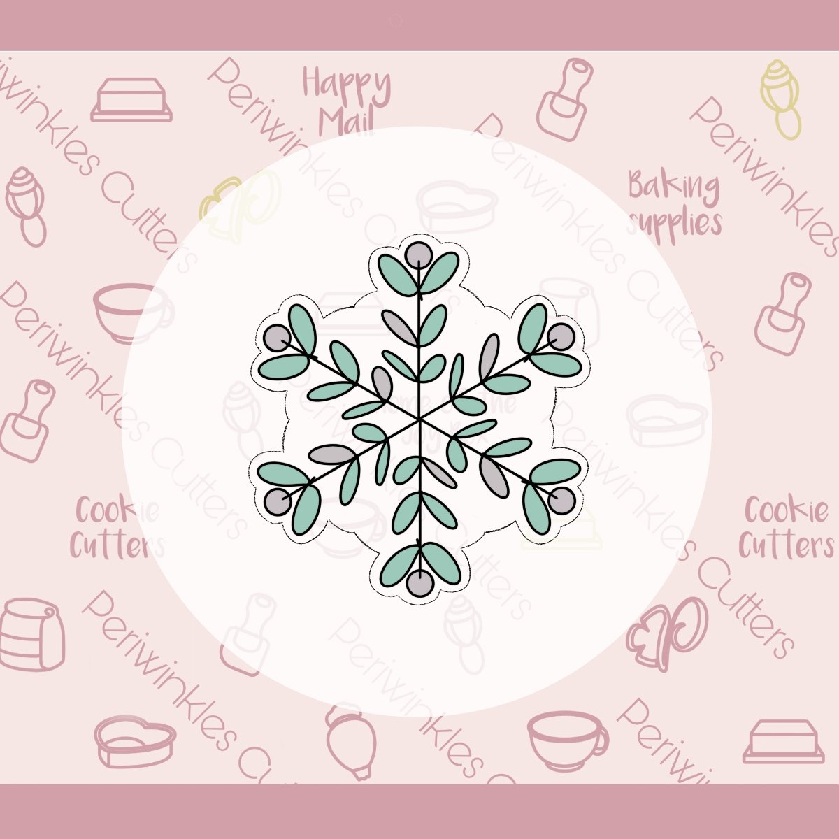 Snowflake Cookie Cutter - Periwinkles Cutters