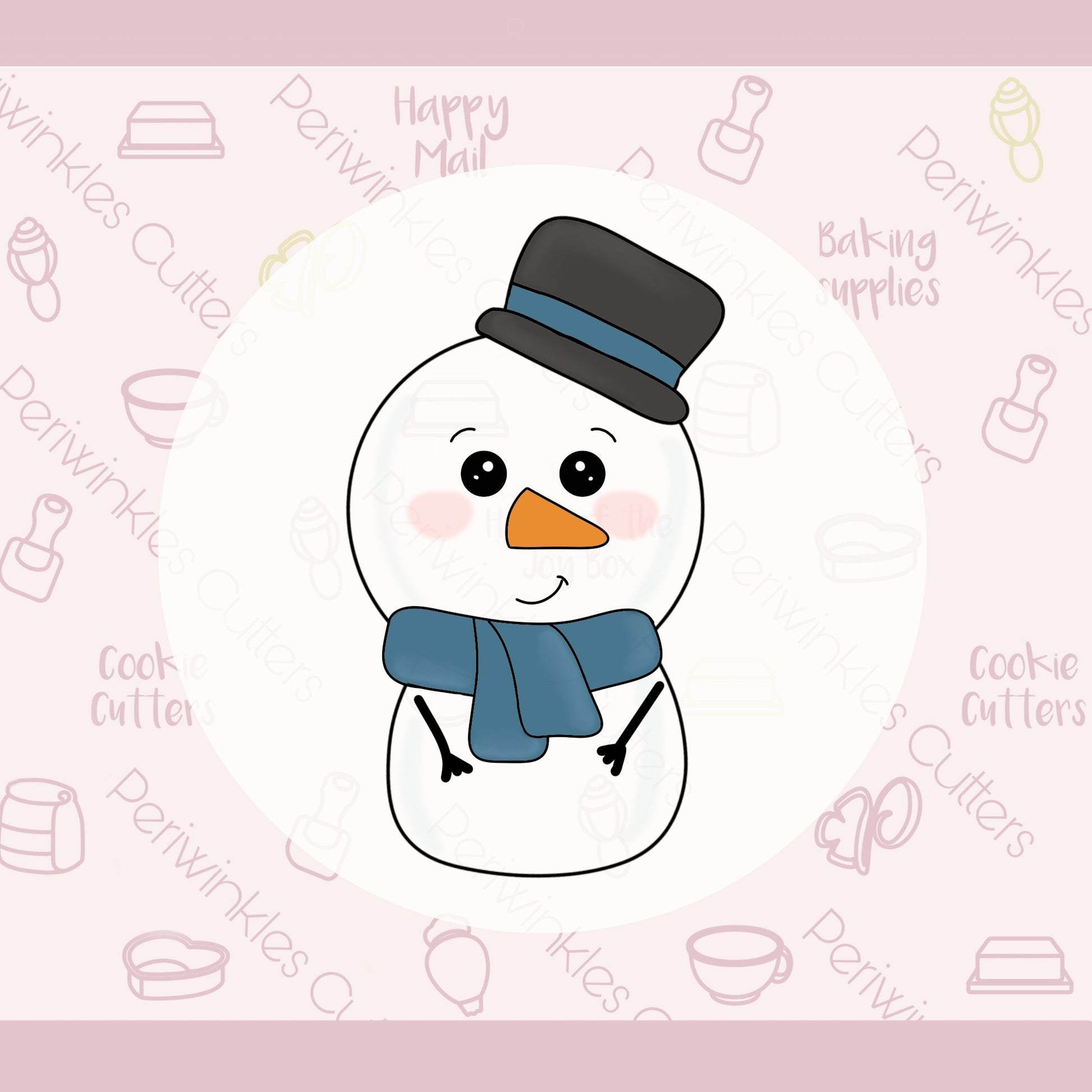 Snowman 2020 Cookie Cutter - Periwinkles Cutters