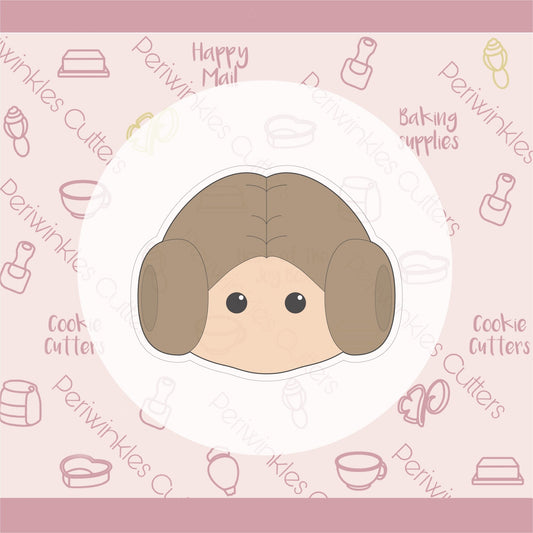 Space Princess Head Cookie Cutter - Periwinkles Cutters