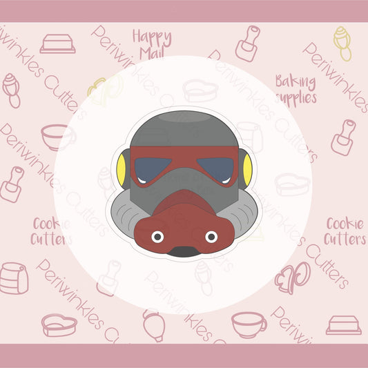 Space Soldier Head Cookie Cutter - Periwinkles Cutters