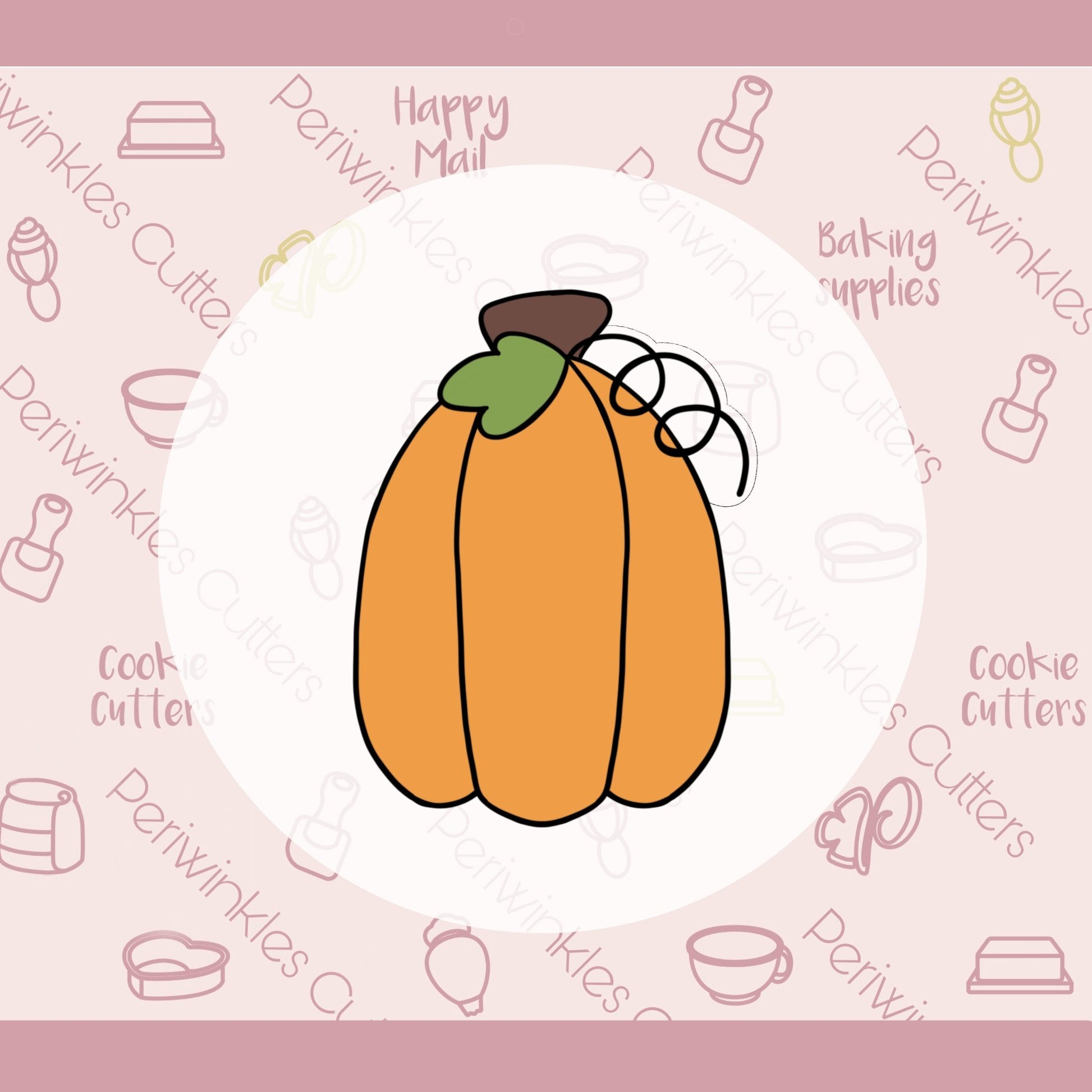 Spaghetti Pumpkin Cookie Cutter - Periwinkles Cutters