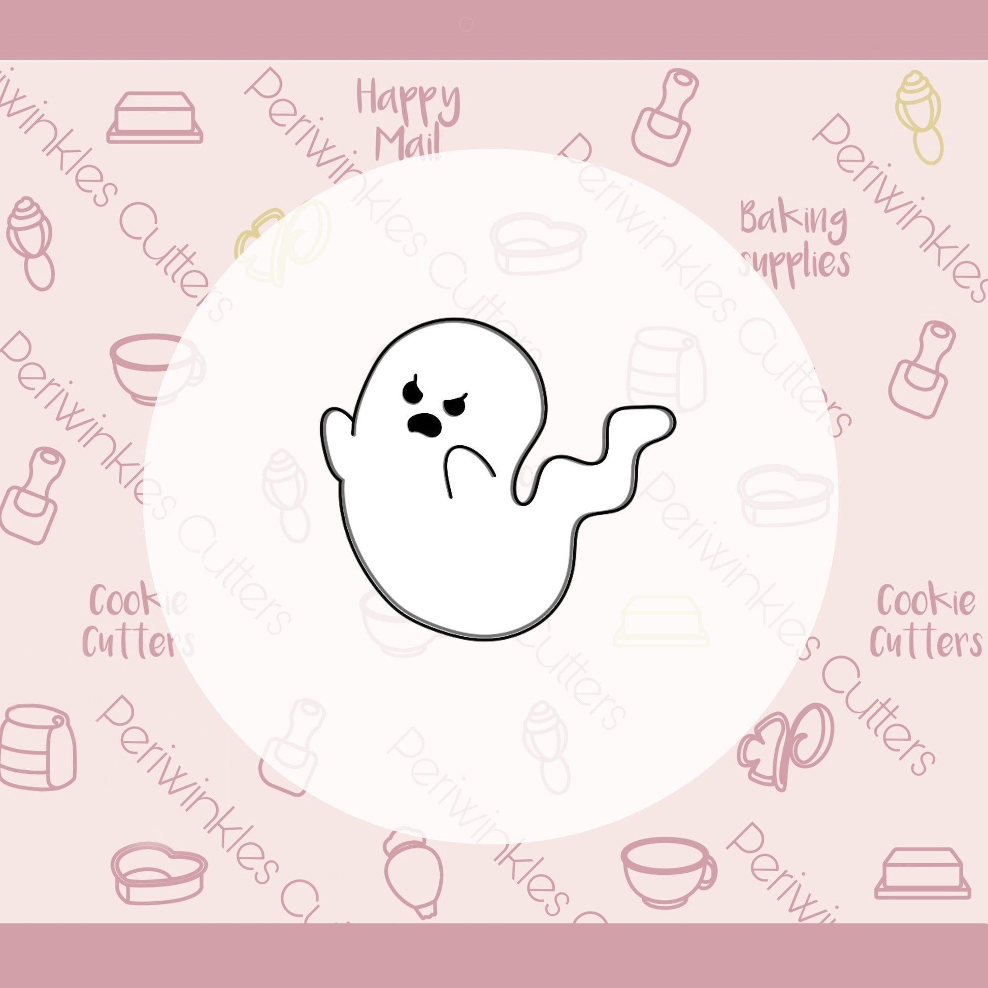 Spooky Ghost Cookie Cutter - Periwinkles Cutters