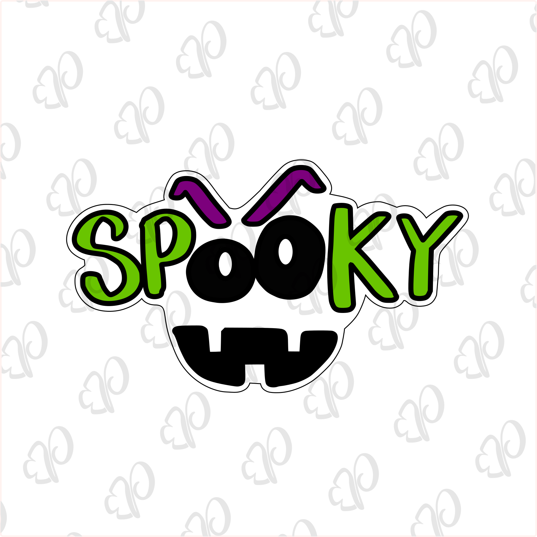 Spooky Plaque Cookie Cutter - Periwinkles Cutters