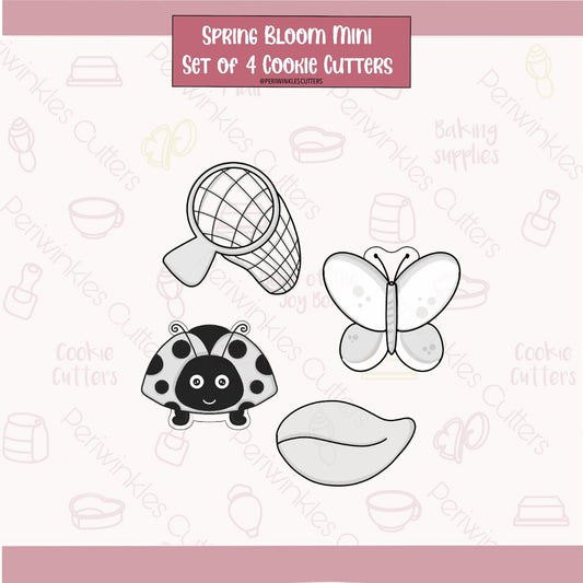 Spring Bloom Mini Set of 4 Cookie Cutter - Periwinkles Cutters