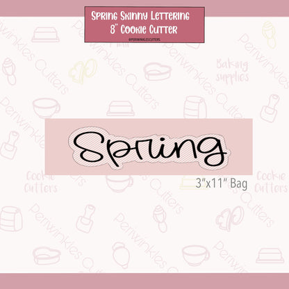 Spring Skinny Lettering Cookie Cutter - Periwinkles Cutters