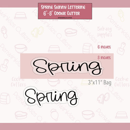 Spring Skinny Lettering Cookie Cutter - Periwinkles Cutters