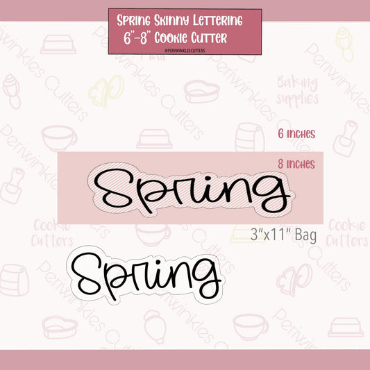 Spring Skinny Lettering Cookie Cutter - Periwinkles Cutters