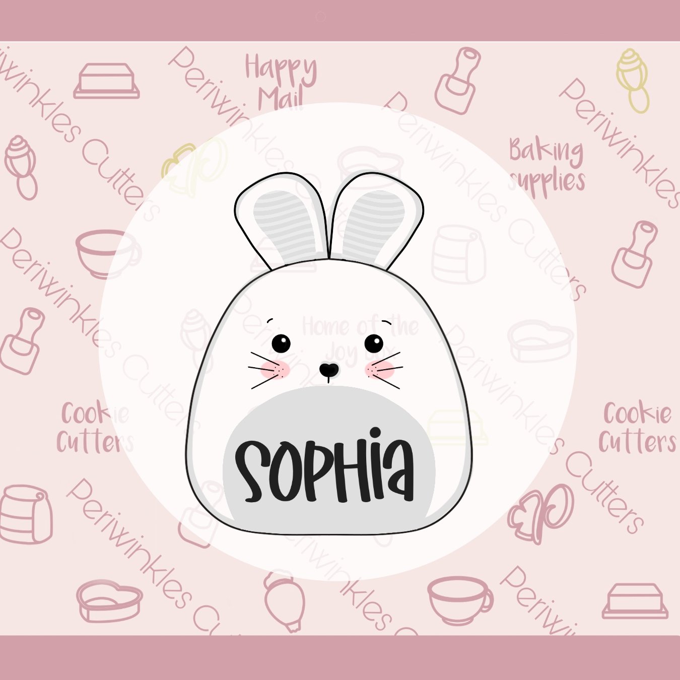 Squish Bunny Plush Cookie Cutter - Periwinkles Cutters