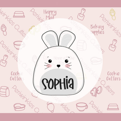 Squish Bunny Plush Cookie Cutter - Periwinkles Cutters