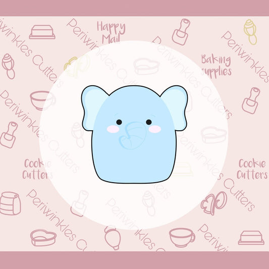 Squish Elephant Cookie Cutter - Periwinkles Cutters Cookie Cutter