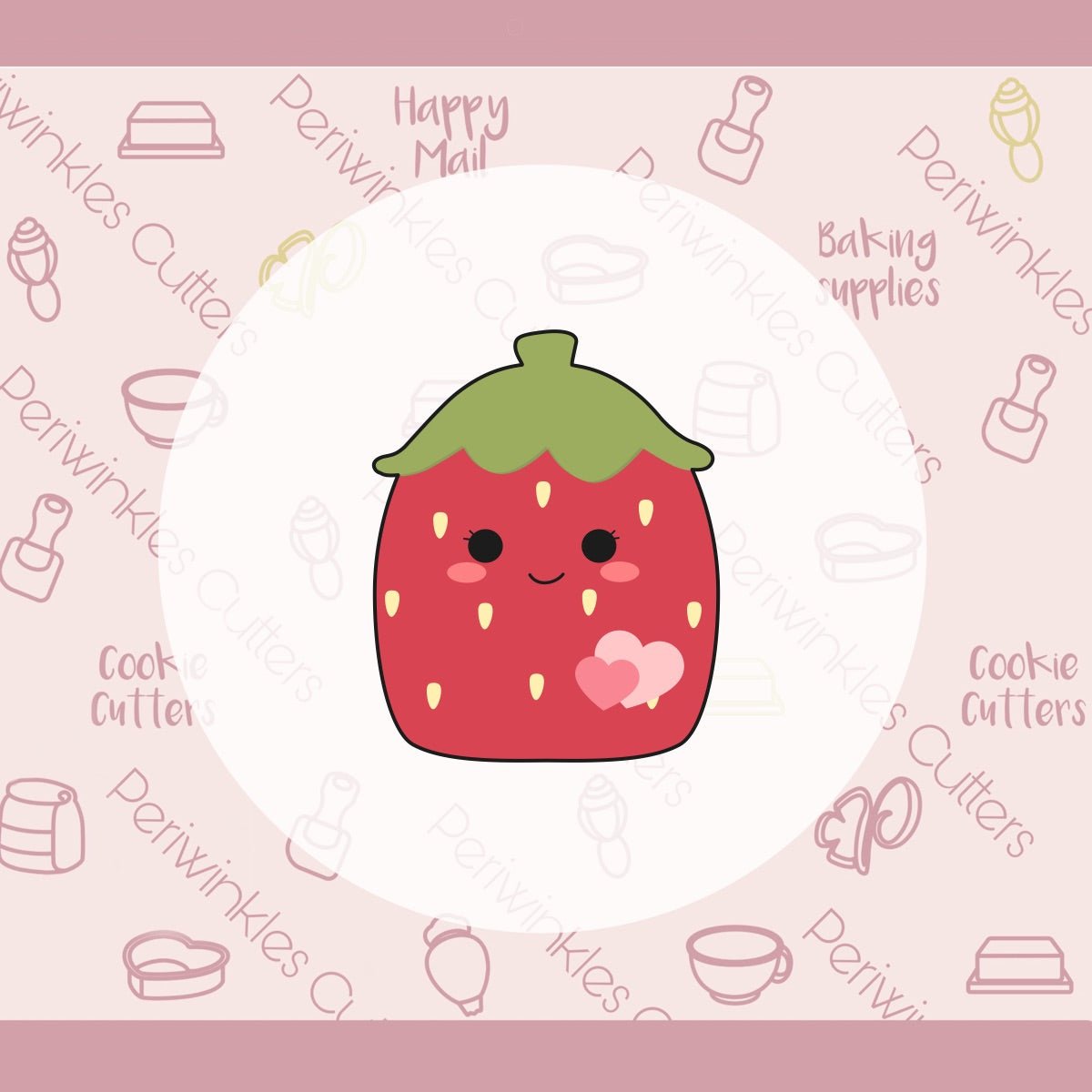 Squish Strawberry Cookie Cutter - Periwinkles Cutters Cookie Cutter