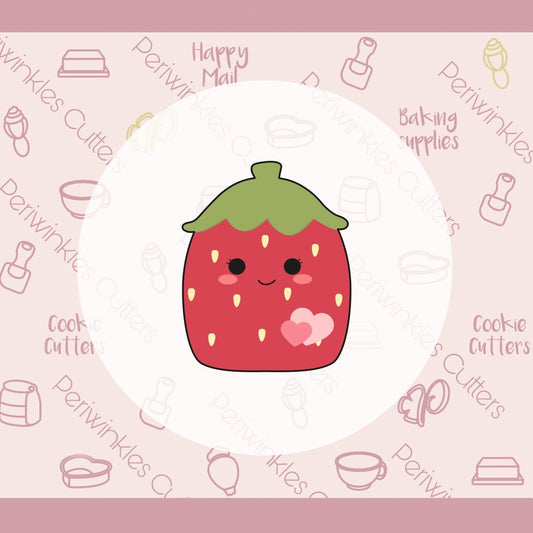 Squish Strawberry Cookie Cutter - Periwinkles Cutters Cookie Cutter