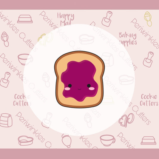 Squish Toast Cookie Cutter - Periwinkles Cutters Cookie Cutter