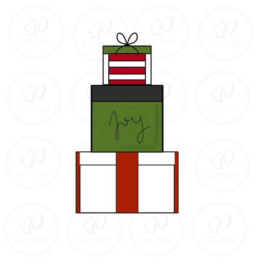 Stack of Presents - Gifts Cookie Cutter - Periwinkles Cutters