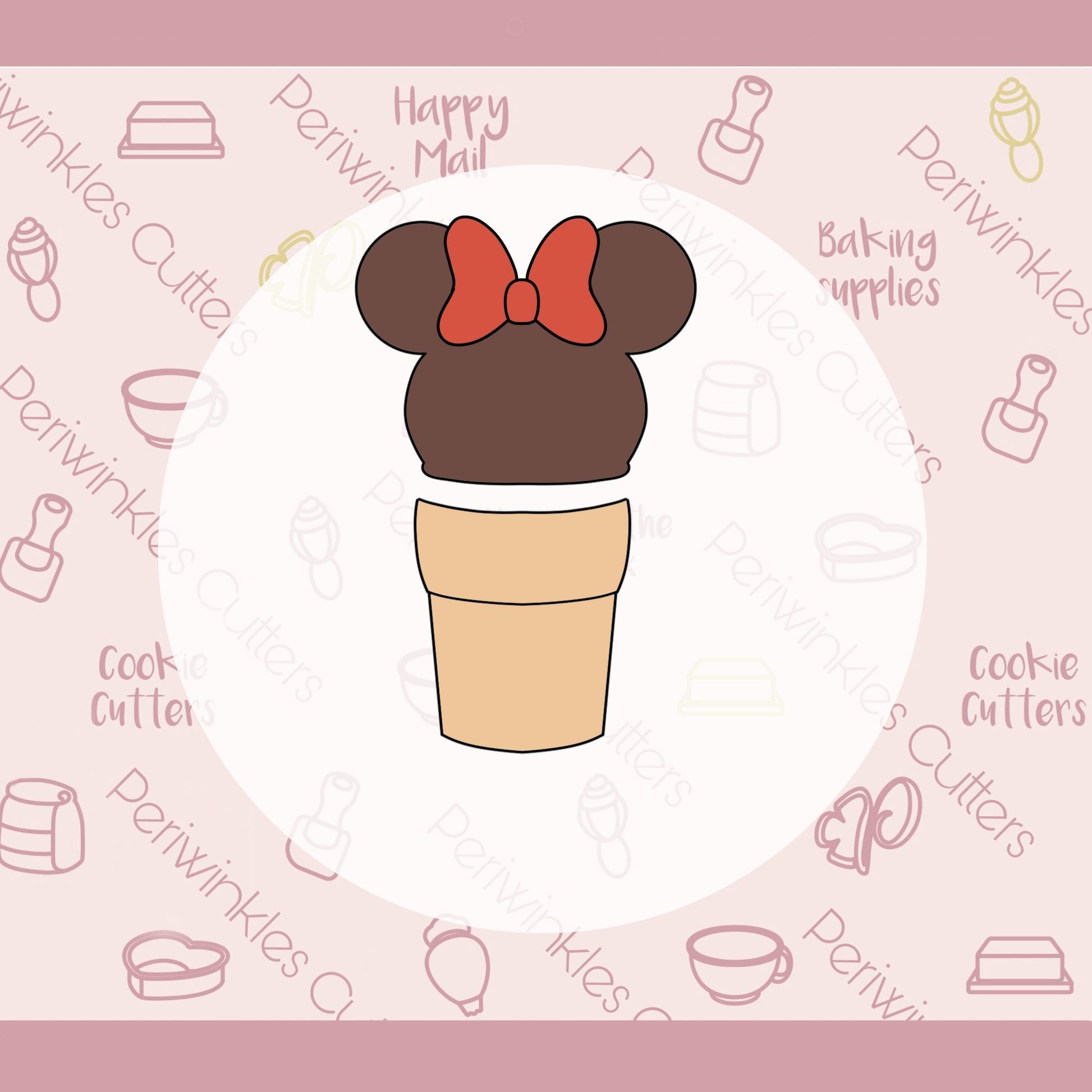 Stackable Mouse Ice Cream Set of 4 Cookie Cutter - Periwinkles Cutters