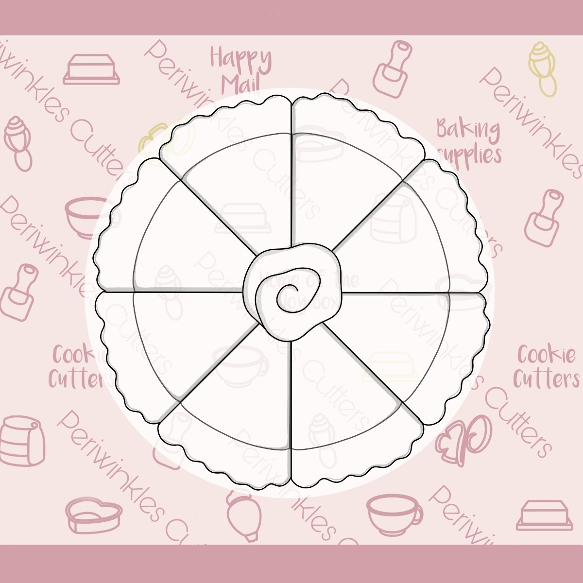 Stacked Pie Platter 3 Pieces Cookie Cutter - Periwinkles Cutters