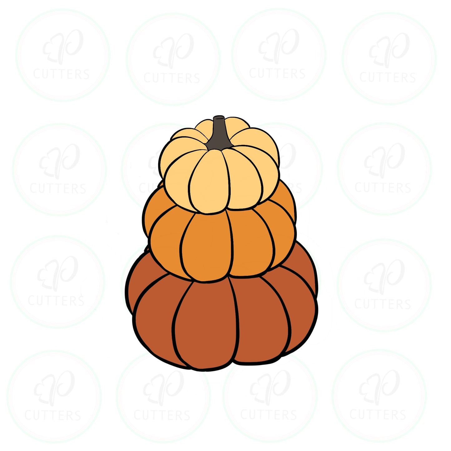 Stacked Pumpkins Cookie Cutter - Periwinkles Cutters
