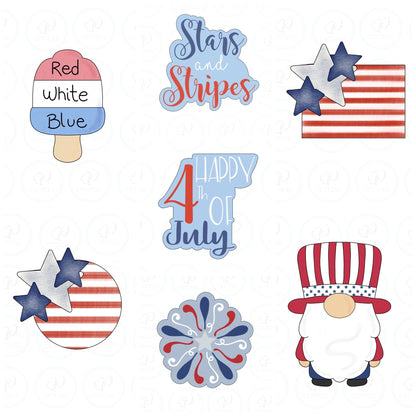 Stars and Stripes Plaque Cookie Cutter - Periwinkles Cutters