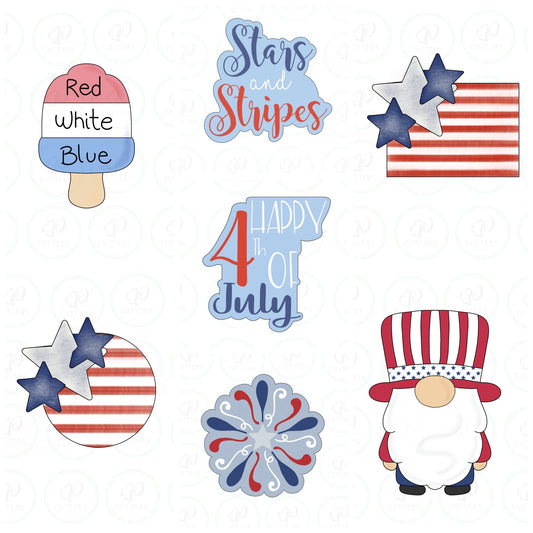 Stars and Stripes Plaque Cookie Cutter - Periwinkles Cutters
