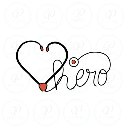 Stethoscope Hero Cookie Cutter - Periwinkles Cutters