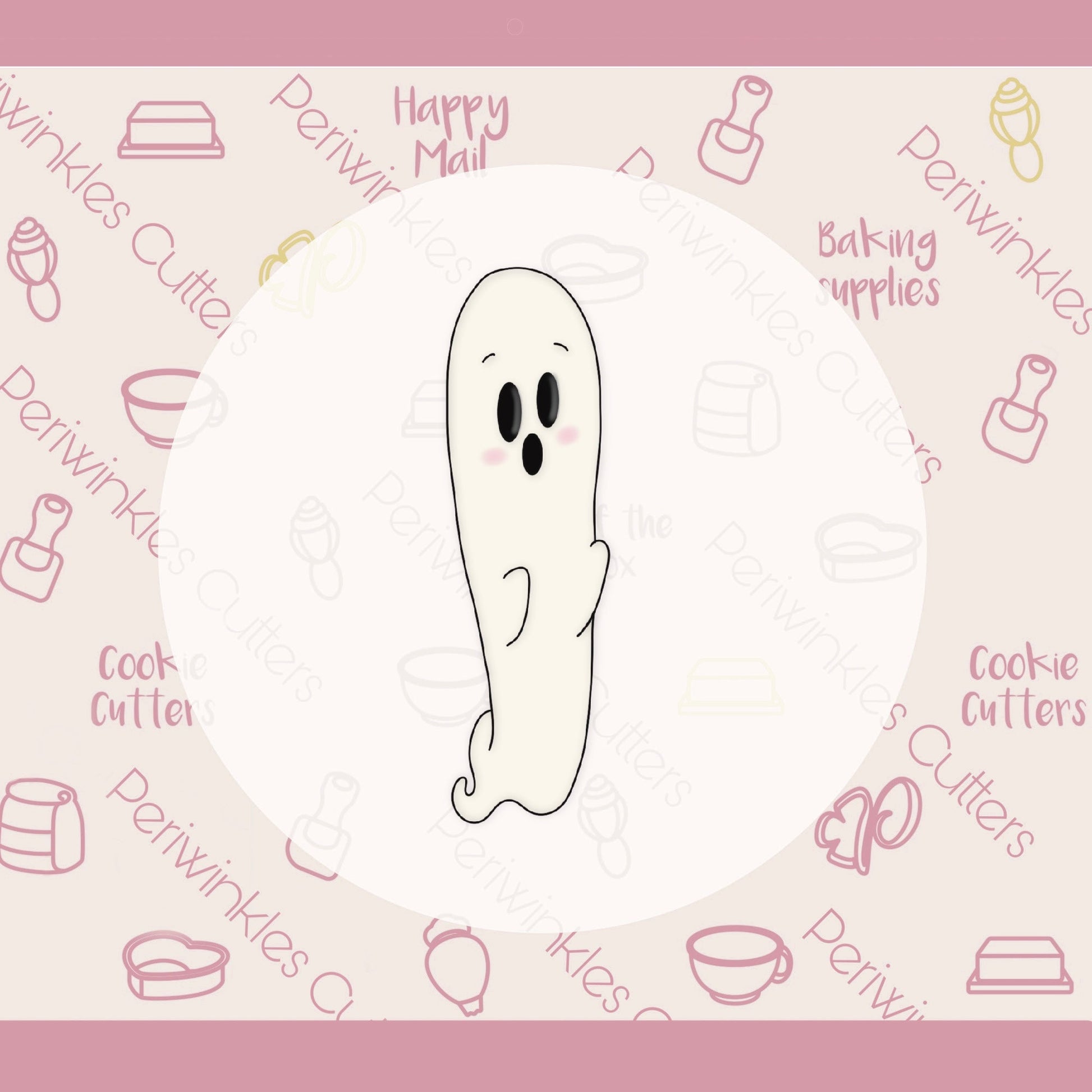 Stick Tallish Ghost Cookie Cutter - Periwinkles Cutters