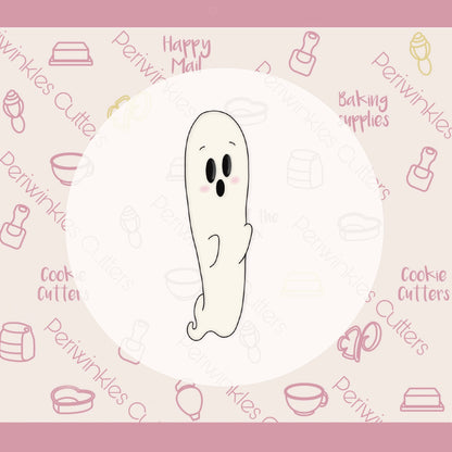 Stick Tallish Ghost Cookie Cutter - Periwinkles Cutters