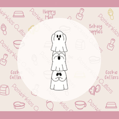 Stick Tallish Ghost Stack Cookie Cutter - Periwinkles Cutters