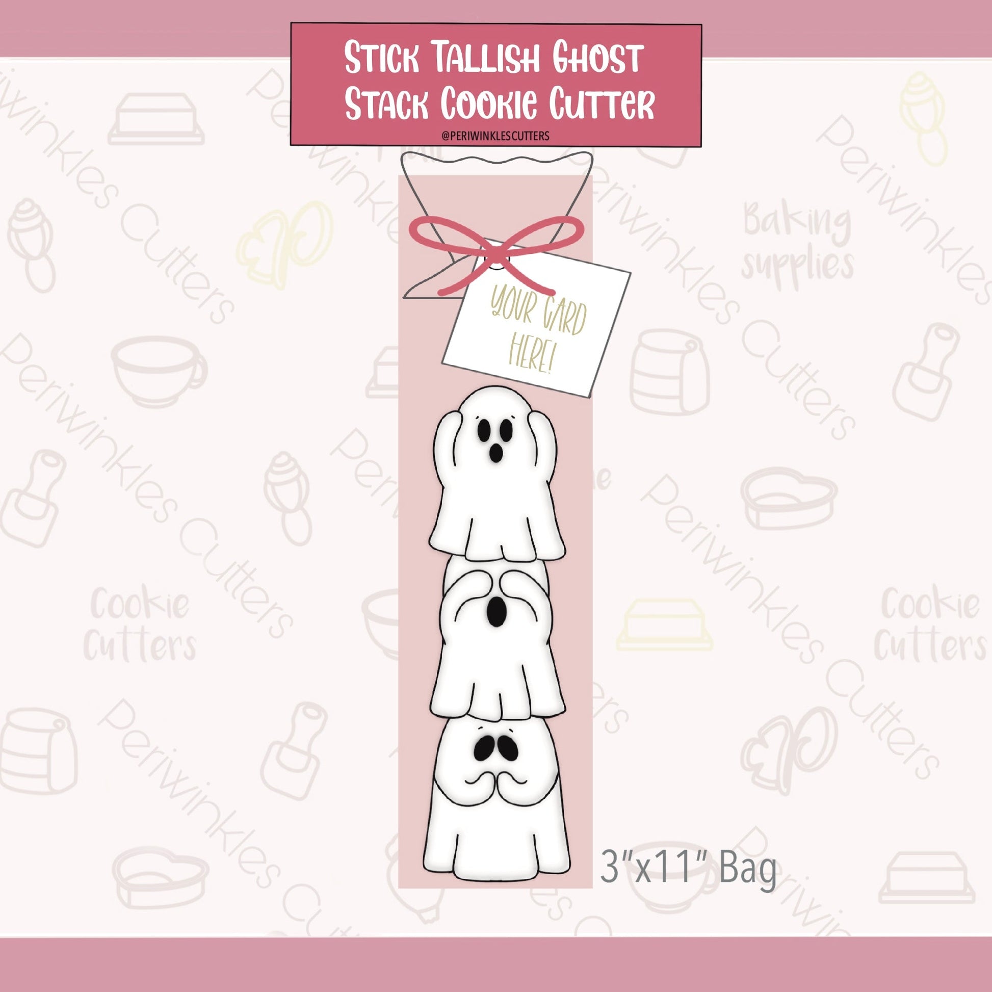 Stick Tallish Ghost Stack Cookie Cutter - Periwinkles Cutters