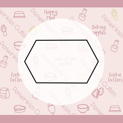 Stretched Hexagon Horizontal Cookie Cutter - Periwinkles Cutters