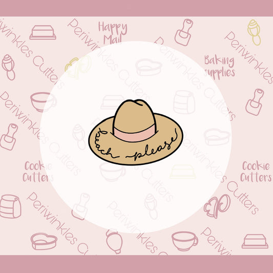Summer Hat Cookie Cutter - Periwinkles Cutters