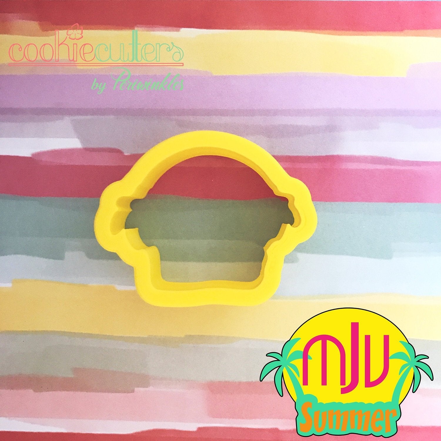 Sun and Palm Trees Plaque Cookie Cutter - Periwinkles Cutters
