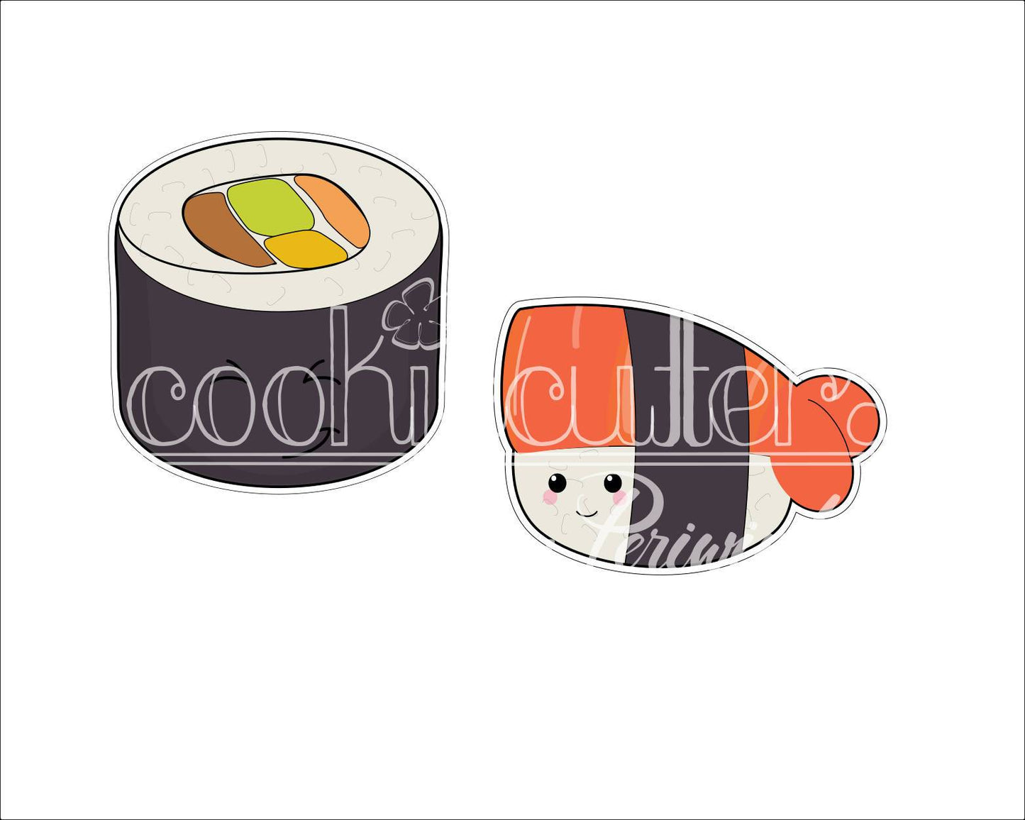 Sushi Rolls Cookie Cutter - Periwinkles Cutters