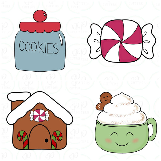Sweet Christmas Mini Set Cookie Cutter - Periwinkles Cutters