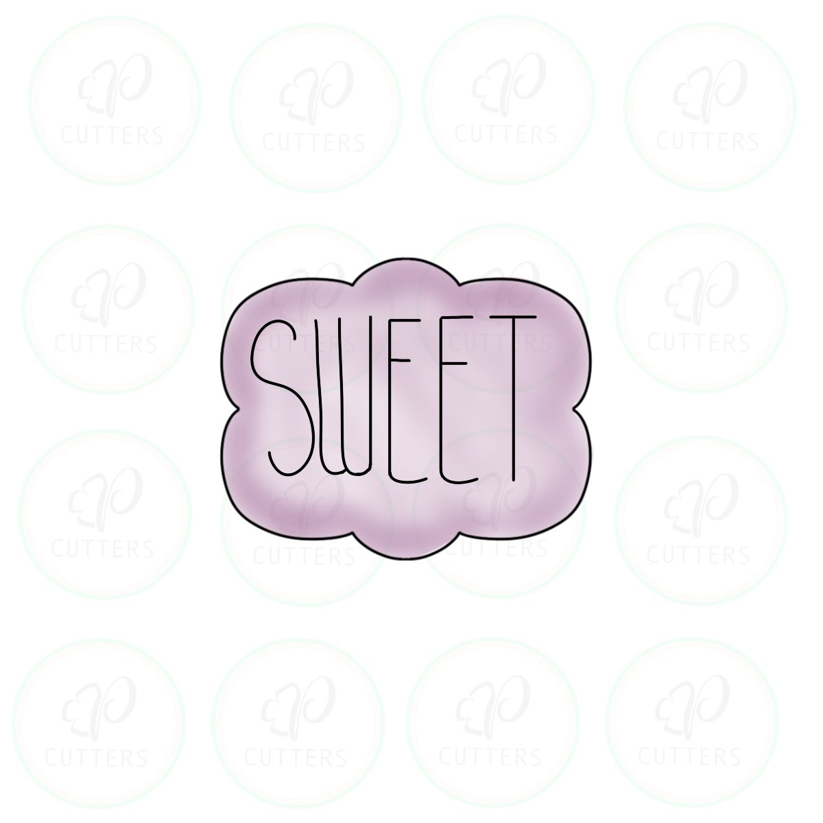 Sweet Plaque Cookie Cutter - Periwinkles Cutters