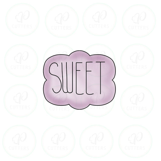 Sweet Plaque Cookie Cutter - Periwinkles Cutters