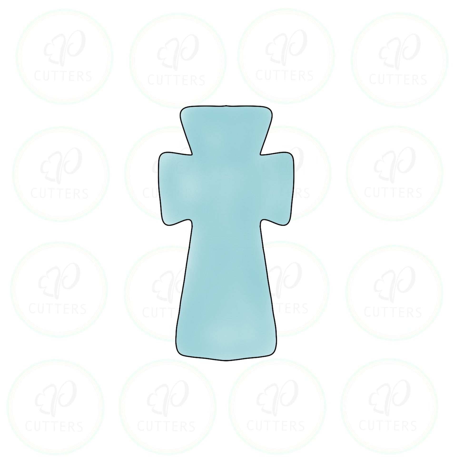 Tall Cross - Tall Cookie Cutter - Periwinkles Cutters