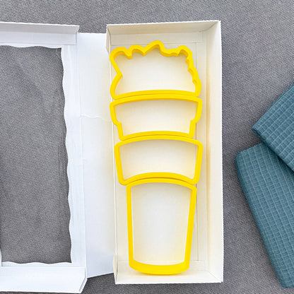 Tallish Build a Latte Coffee Cup Set of 4 Cookie Cutter - Periwinkles Cutters
