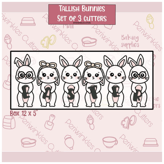 Tallish Bunnies Set of 3 Cookie Cutters - Periwinkles Cutters