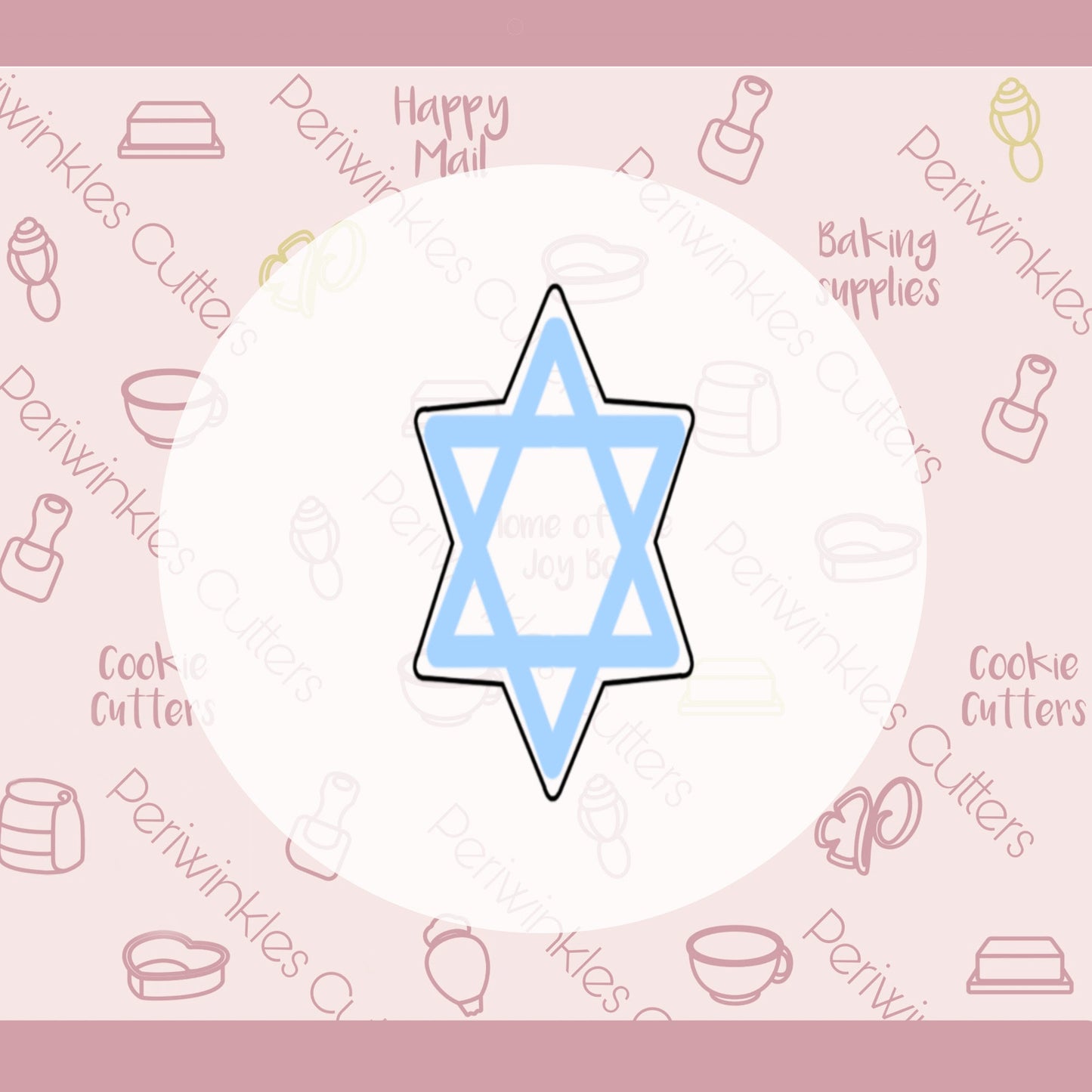 Tallish Star of David Cookie Cutter - Periwinkles Cutters