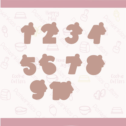 Tassel Numbers Cookie Cutter (Individually) - Periwinkles Cutters