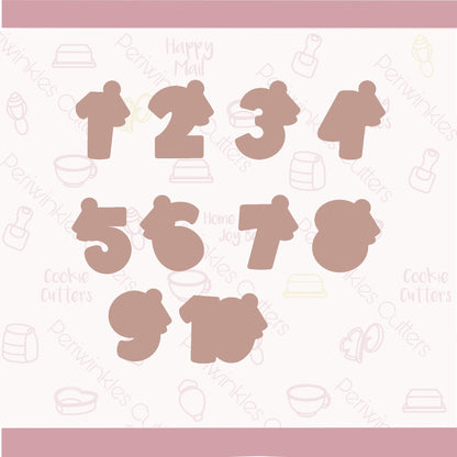 Tassel Numbers Cookie Cutter (Set of 10) - Periwinkles Cutters