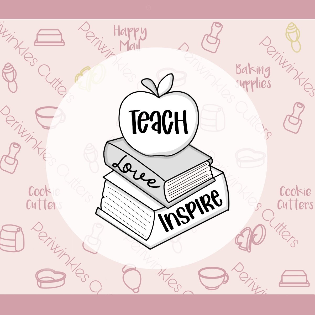 Teacher Greeting Card Cookie Cutters - Periwinkles Cutters