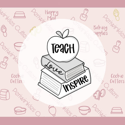 Teacher Greeting Card Cookie Cutters - Periwinkles Cutters