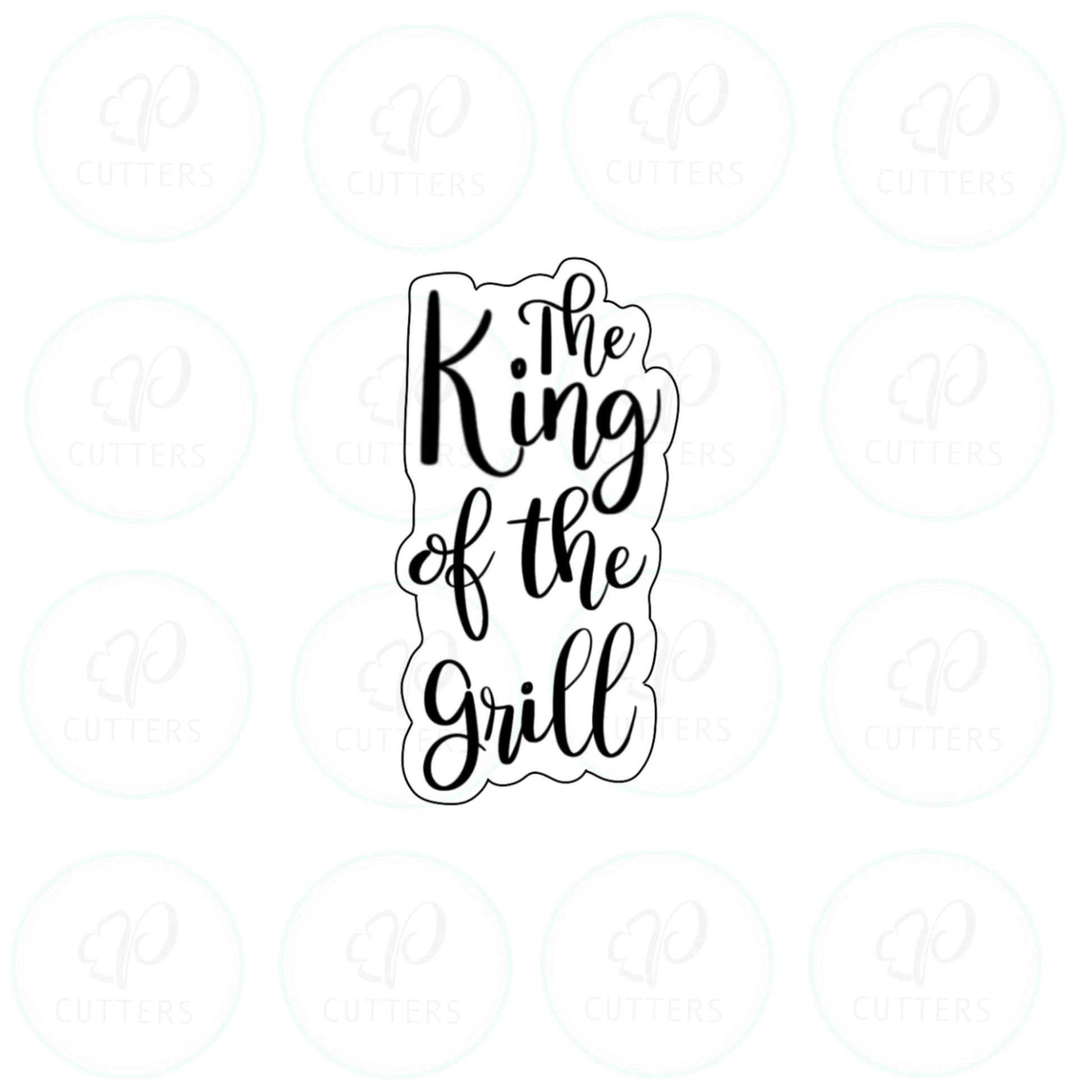 The King of Grill TALL Plaque Cookie Cutter - Periwinkles Cutters